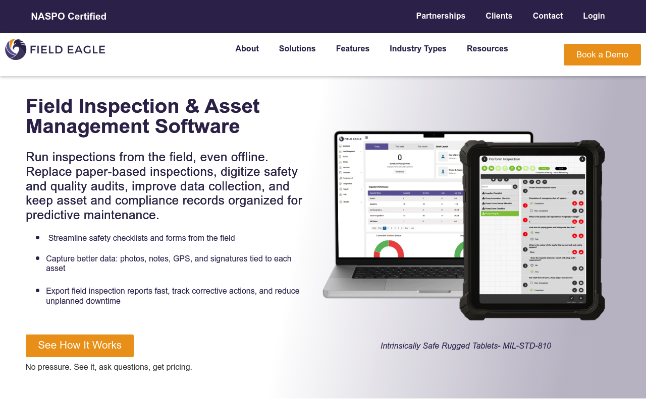 Field Eagle safety management software interface