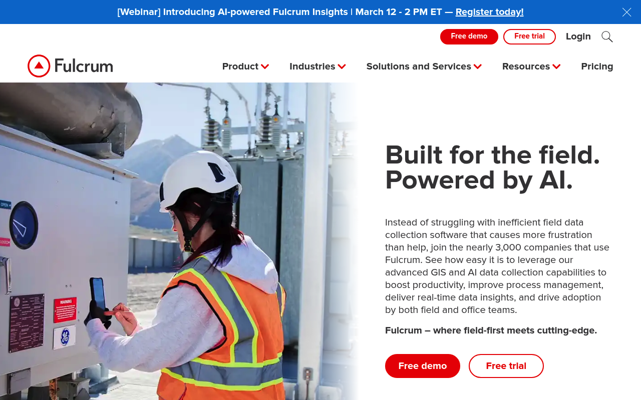 Fulcrum safety management software interface