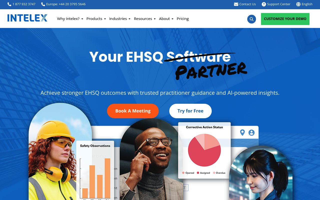 Intelex safety management software interface