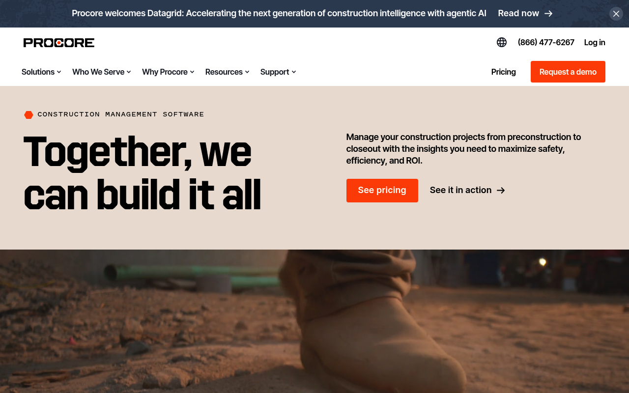 Procore safety management software interface