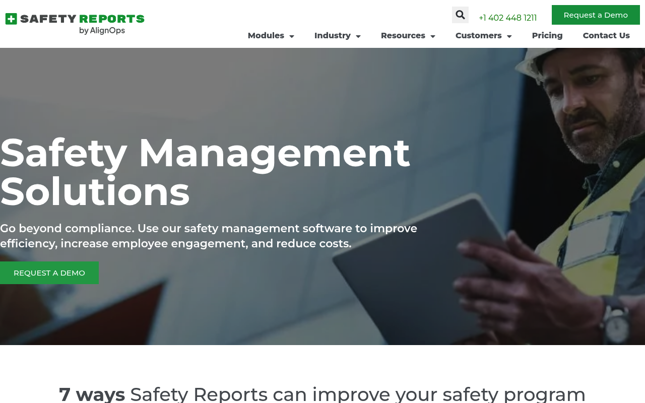 SafetyReports (AlignOps) safety management software interface