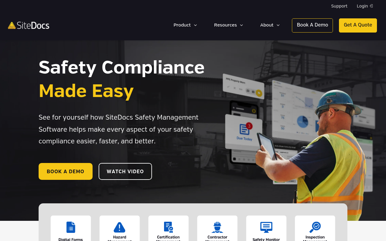 SiteDocs safety management software interface